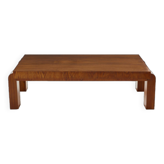 Modernist coffee table in stained ash by Michel Dufet circa 1930