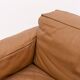 Fauteuils club italiens modernes en cuir cognac