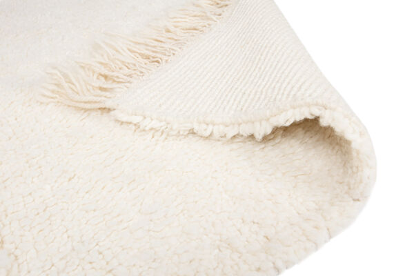 Tapis berbere beni ouarain ecru 194 x 155 cm