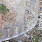 Dish bell accompanied by its dish arcoroc