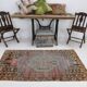 3x6 Shades Of Red & Black Handmade Wool Classic Vintage Rug, 100x179Cm