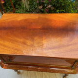 Table de nuit bois vernis vintage
