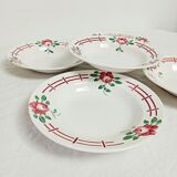 Set de 5 assiettes creuses Digoin Castille