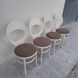 Set of 4 Baumann chairs, Mouette model, vintage 1950s