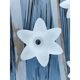 3 antique opaline glass tulips