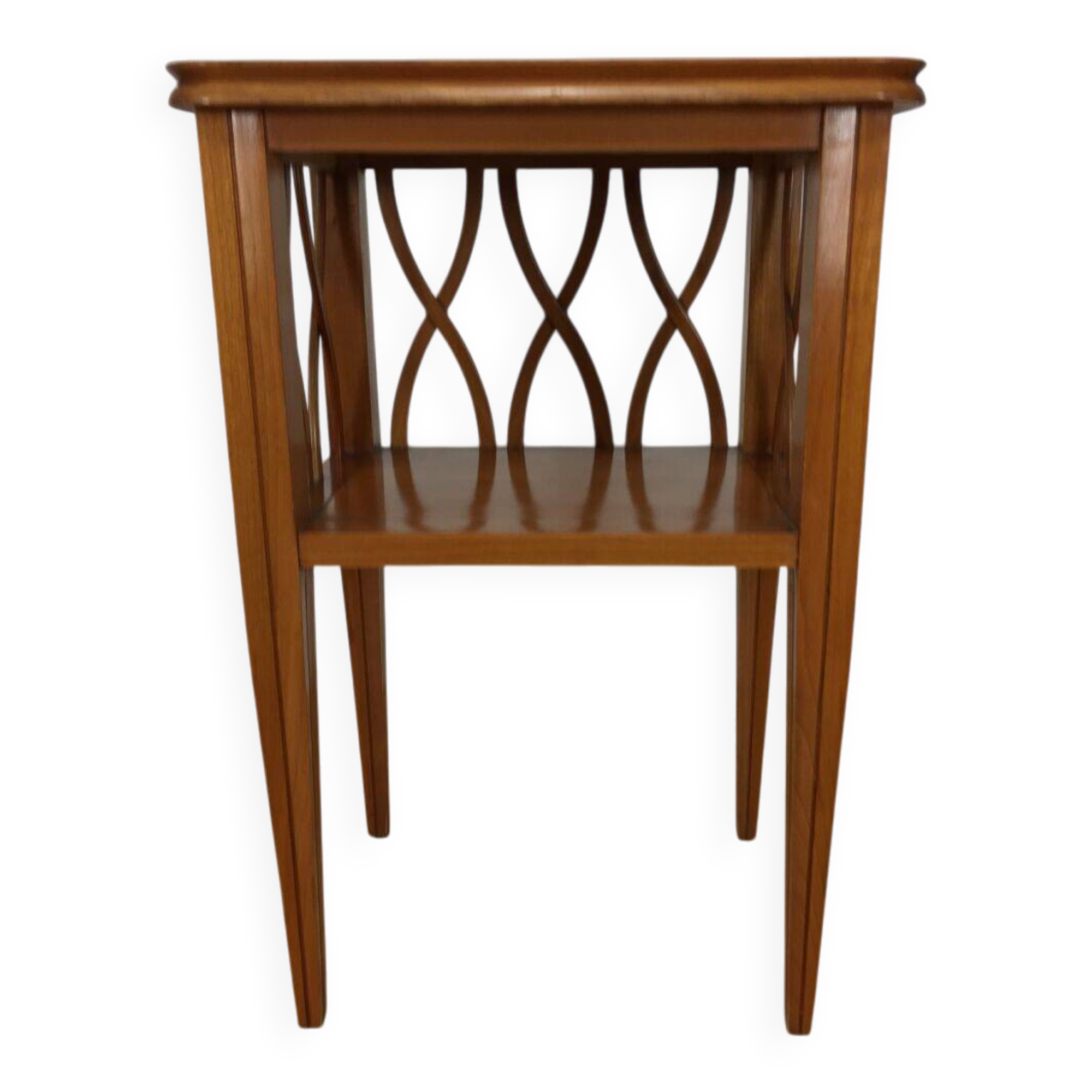 Table de chevet ou d'appoint à croisillons, bois, années 60