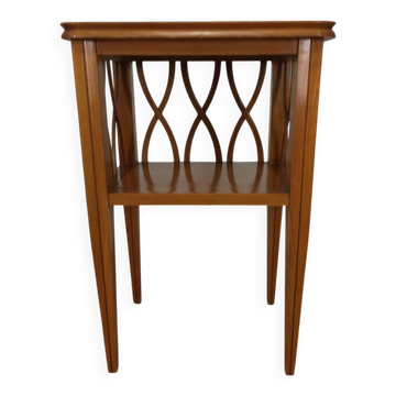 Side table or accent table with crossbars, wood, 1960s
