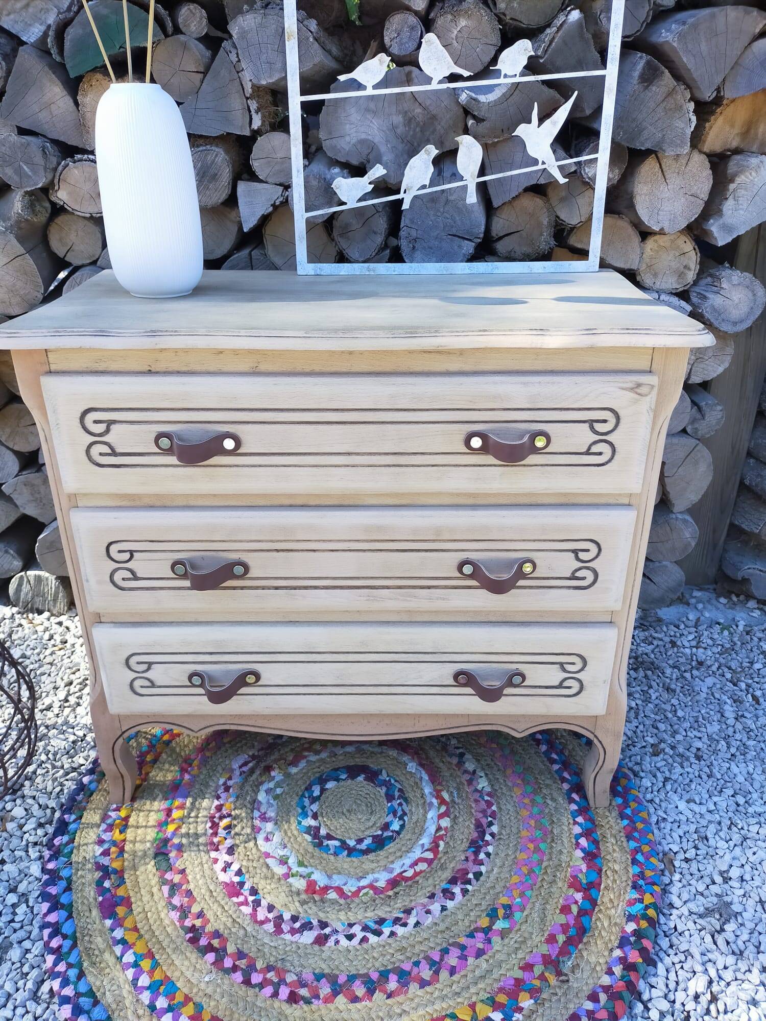 renovated wooden chest of drawers