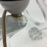 Set of 2 Daum France crystal table lamp , 1950's