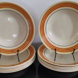 Set of 6 vintage soup plates Gien 50