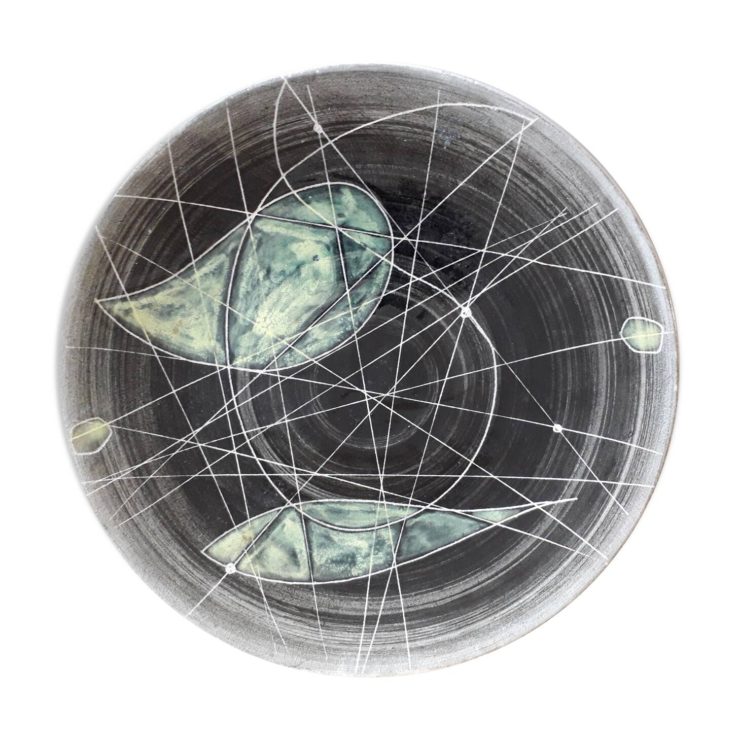 Vintage ceramic with geometric decor