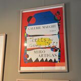 Old poster lithograph Joan Miro