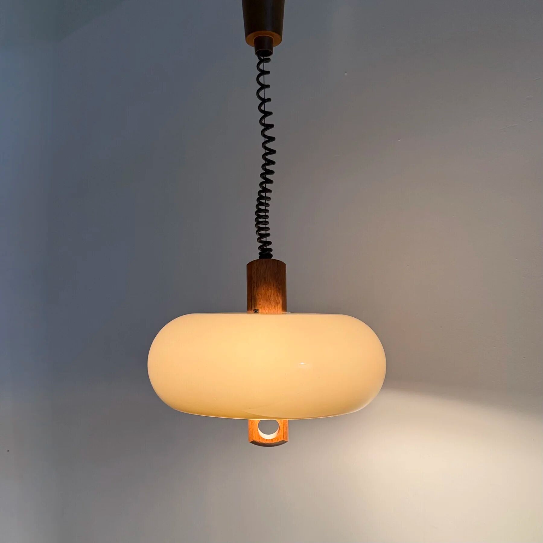 Mid-century space age pendant lamp Temde Leuchten, 1970s Germany