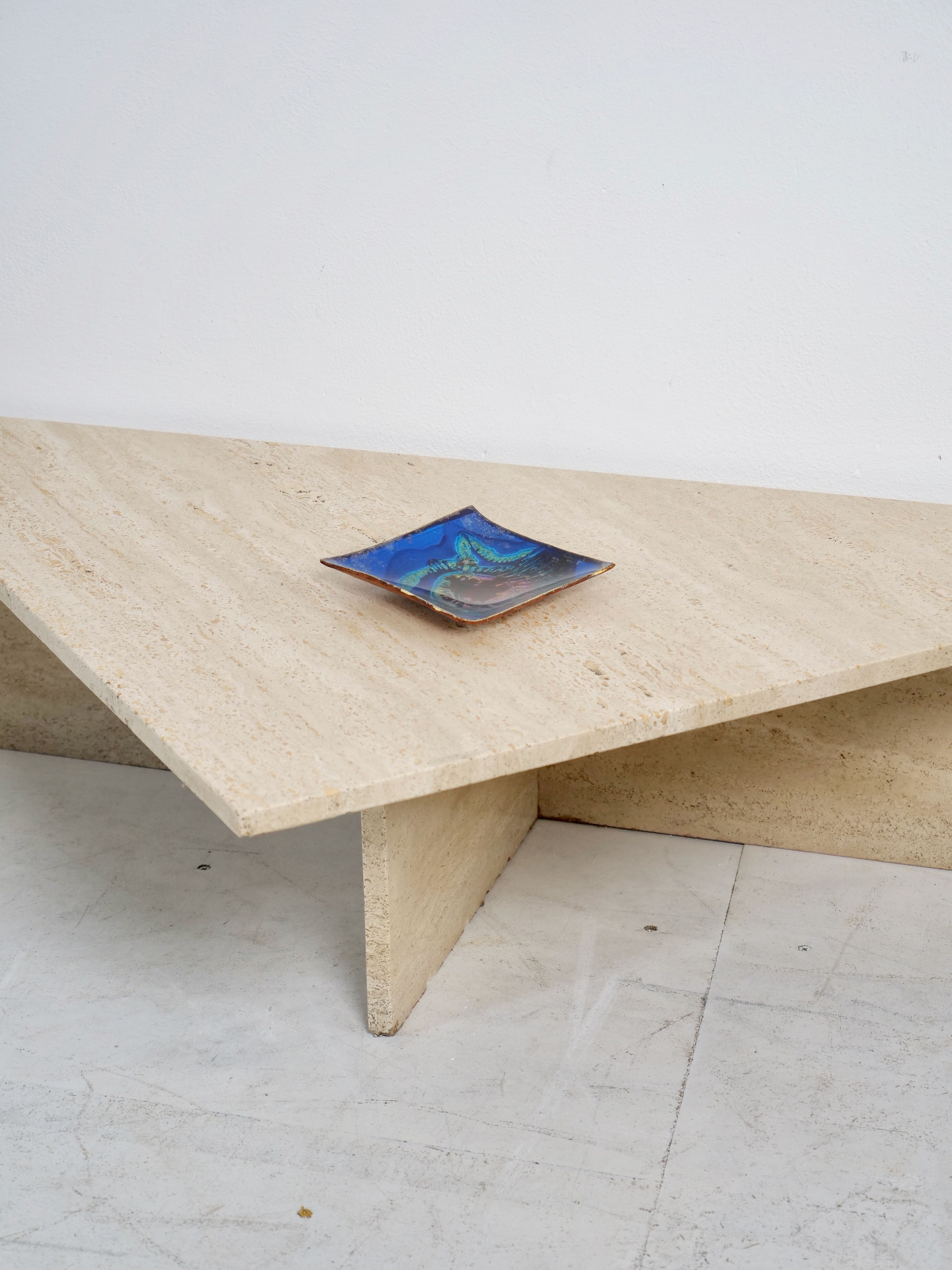 Psychedelic enamelled leather catchall tray