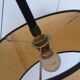 Floor lamp , scoubidou, and black painted metal
