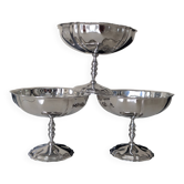 Lot de 3 bols à glace sur pied