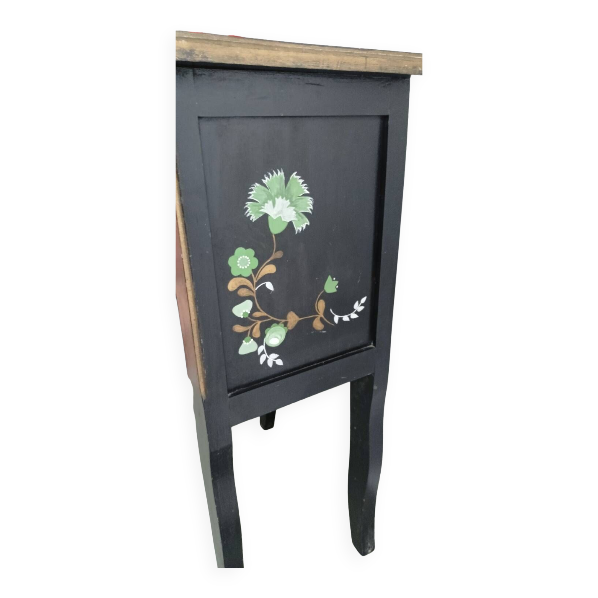 Vintage floral pattern bedside table