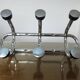 Streamlined coat rack, rockabilly, in chrome metal and bakelite 1970
