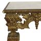 Console Ancienne Dorée Verre Marbré Style Rococo Or