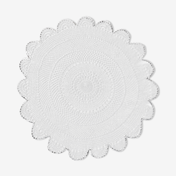 Round placemat with hook 48 cm in linen