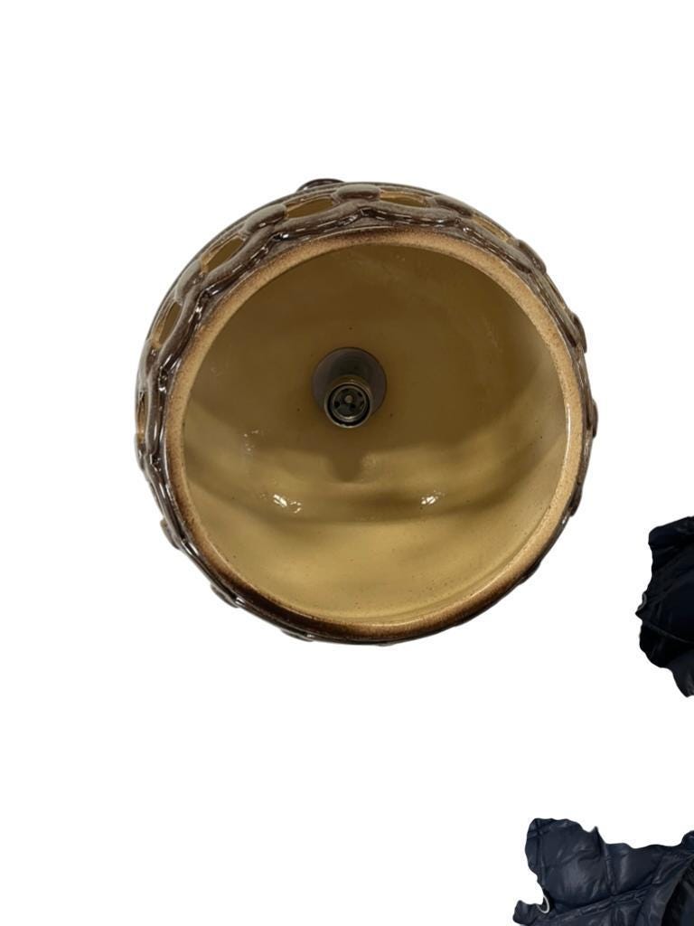 Vintage brown ceramic fat lava suspension