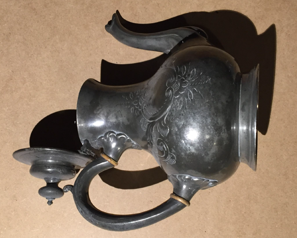 Tin teapot a.b. sheffield number 3027