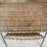 Table metal and wicker, 1950.