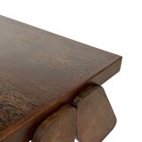 Vintage Coffee Table Wengé Brutalist Postmodern 70's Design