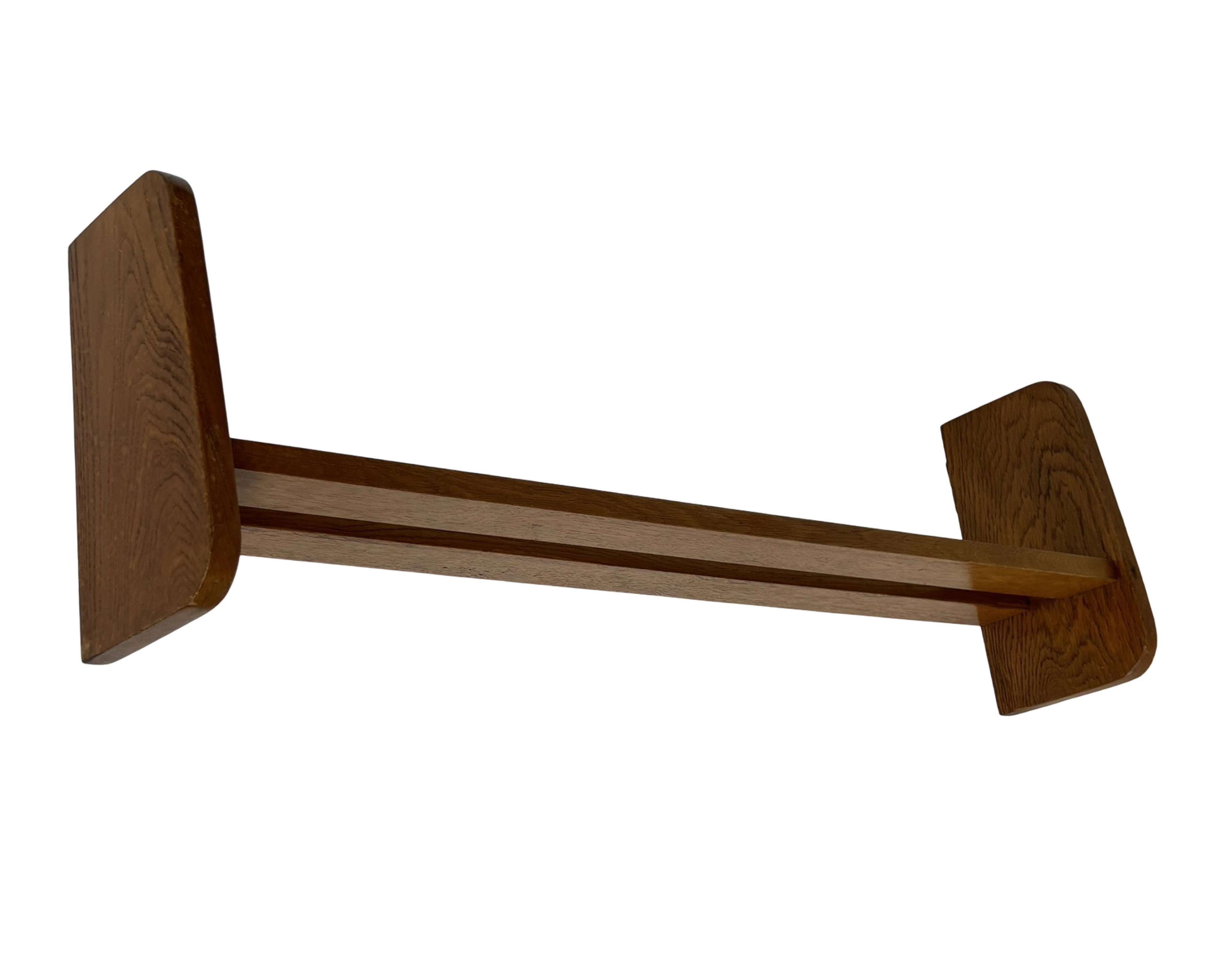 Vintage wooden wall shelve rack bookshelf in wood minimalist