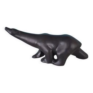 Grand bronze ours polaire - long