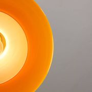 Mid-Century Italian Yellow Glass and Brass Pendant Lamp