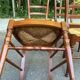 4 solid wood Louis Philippe chairs in dark cherry