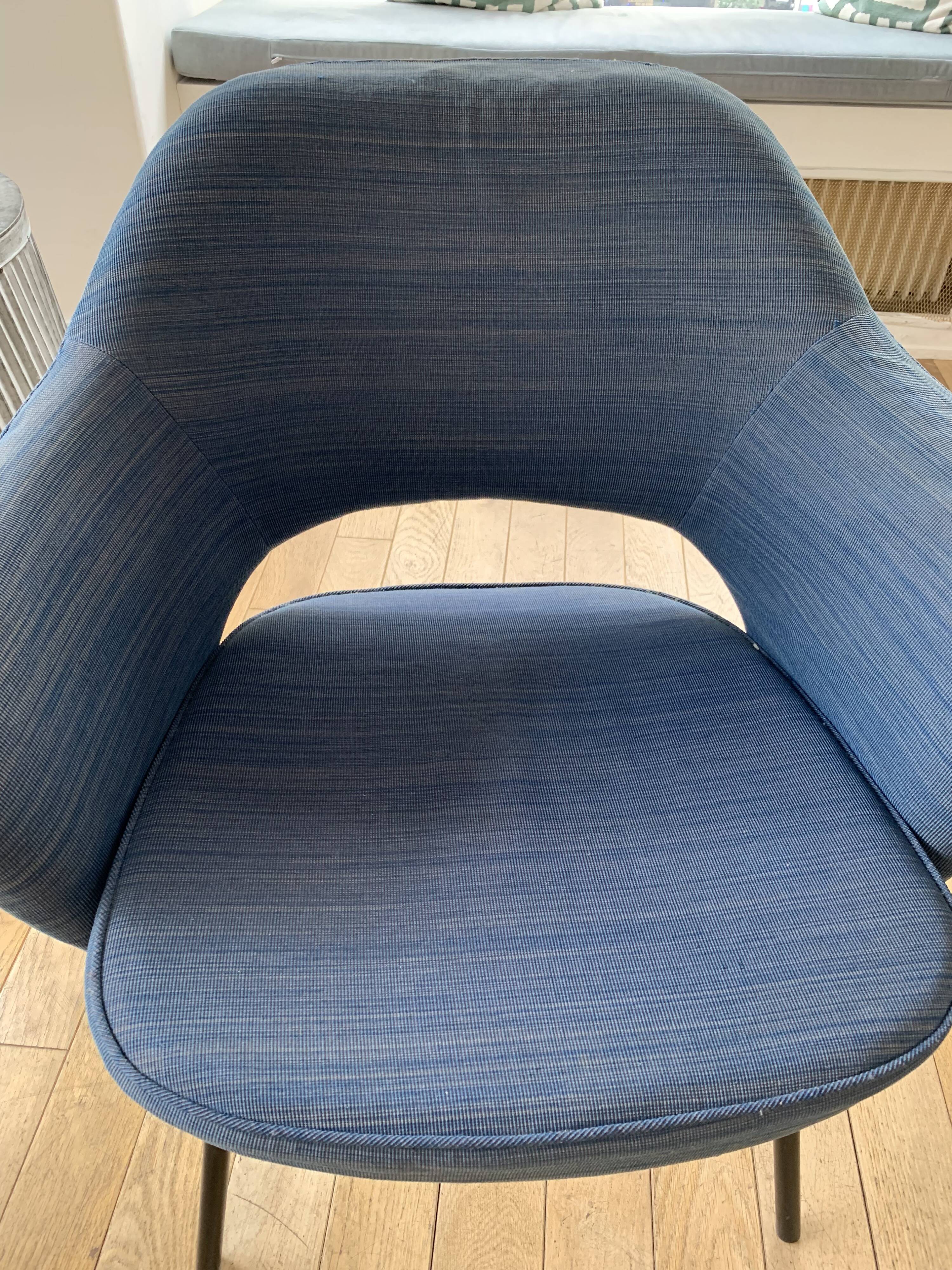 Blue armchair in the 1970s