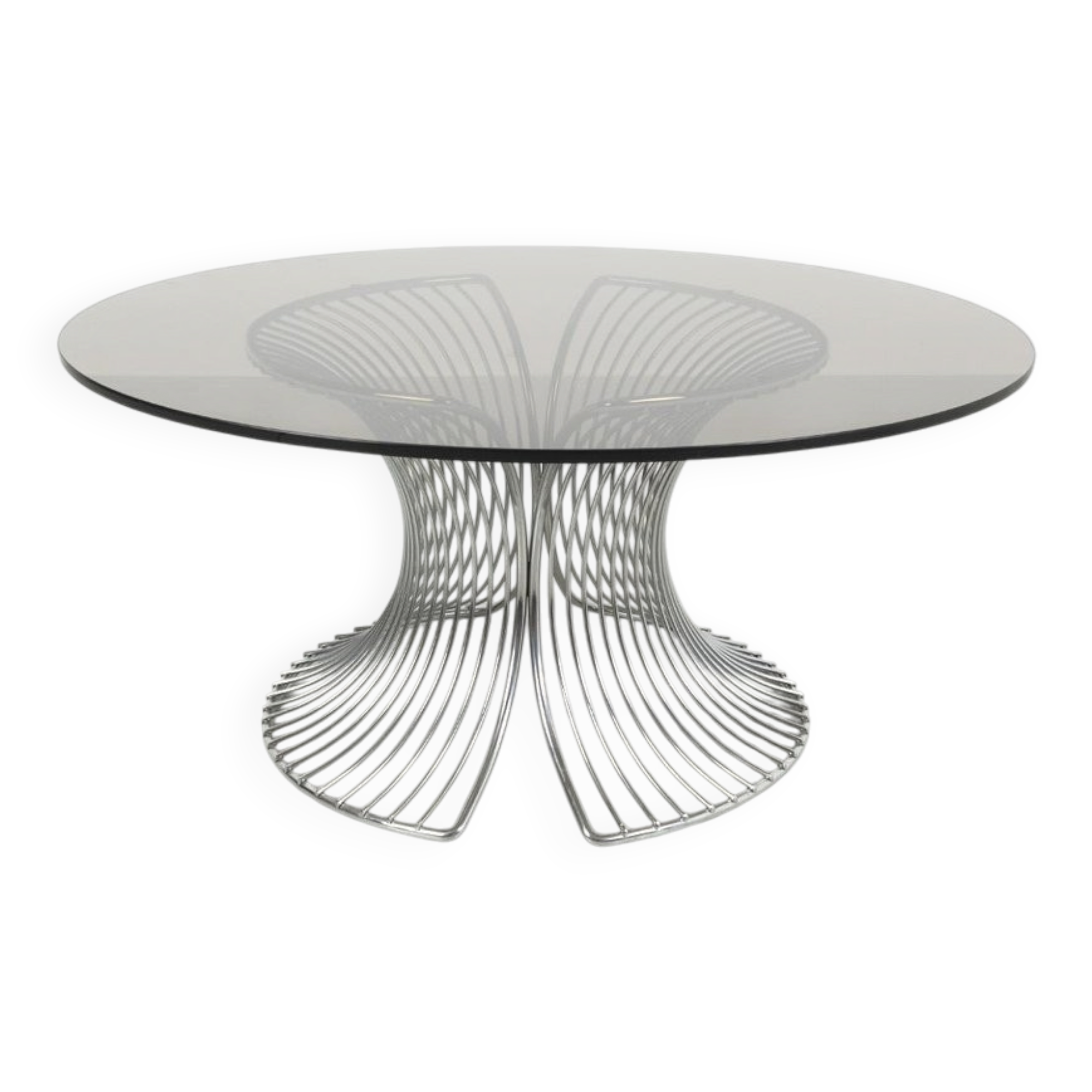 Table basse en fil métallique vintage