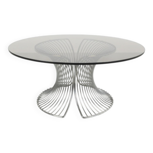 Table basse en fil métallique