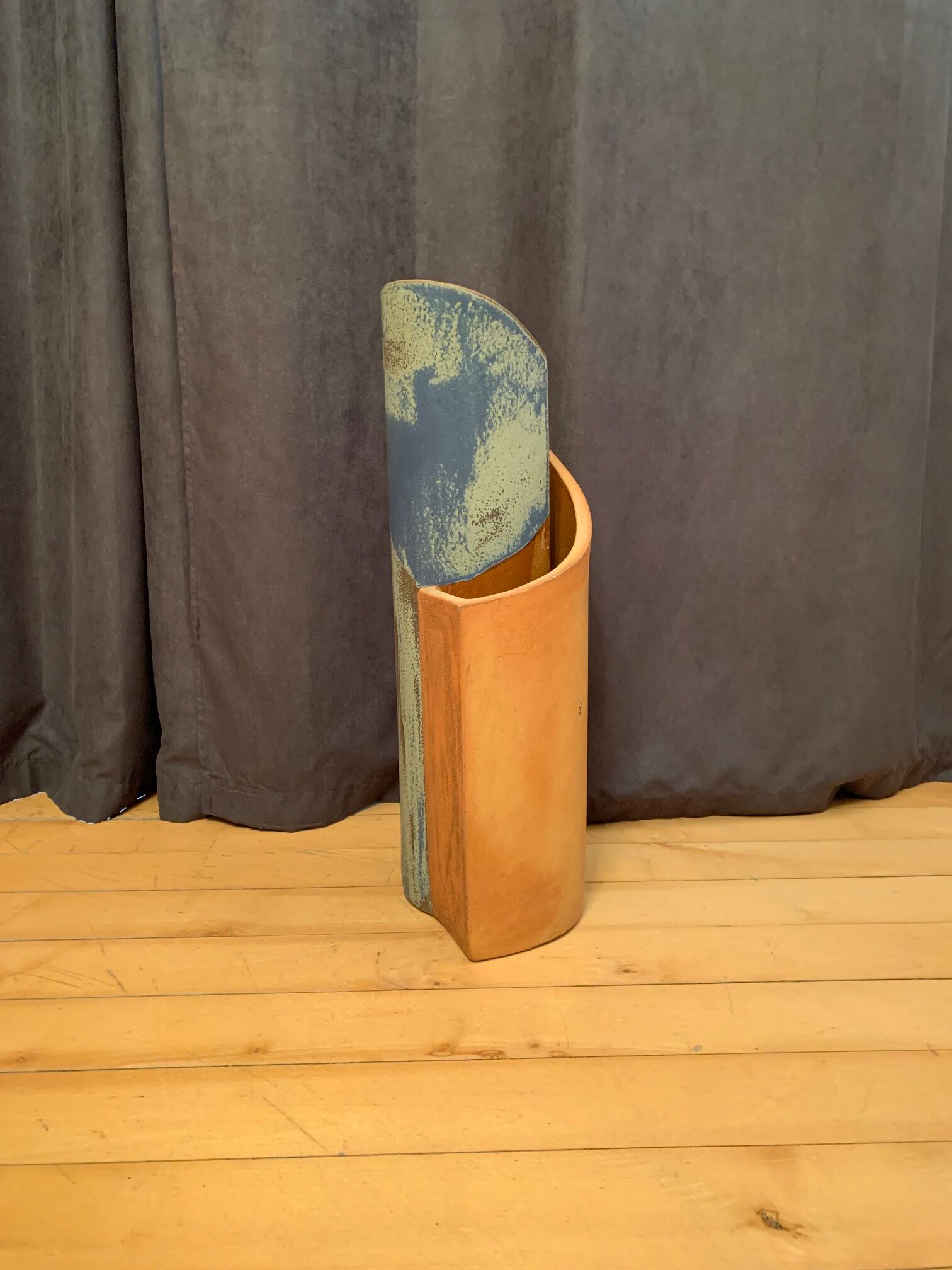 Large , ceramic , floor vase .