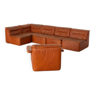 Canapé modulaire en cuir par Dreipunkt International