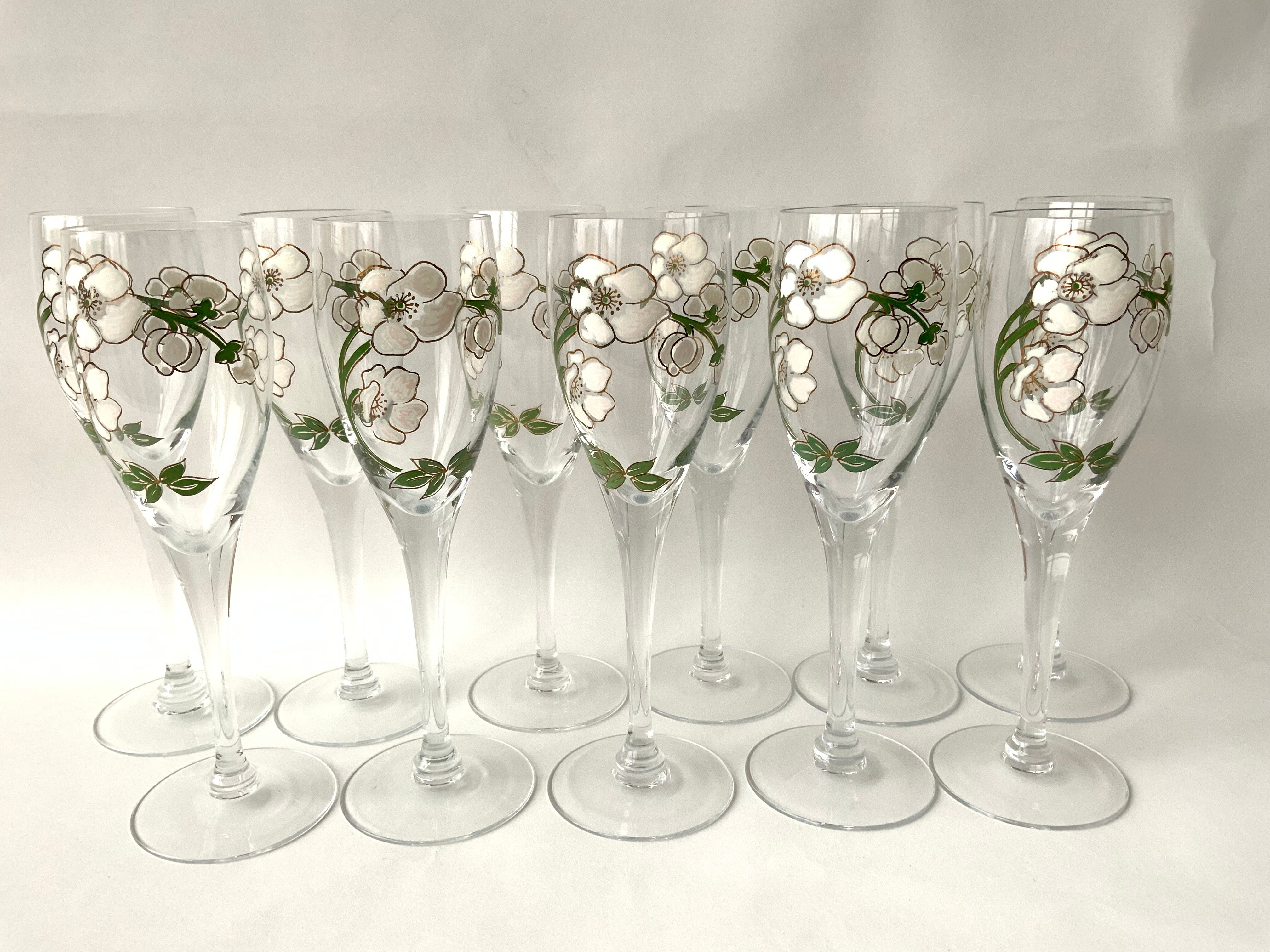 Champagne flutes Perrier Jouët