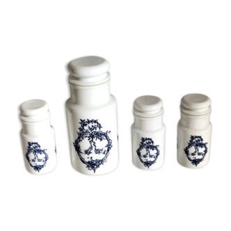 Lot de 4 pots à pharmacie