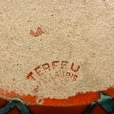 Enamelled ceramic dish, terfer, vallauris, vintage