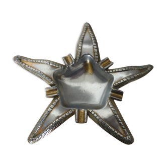 Ashtray metal shape star of the sea