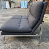 Anthracite and chrome 2-seater bench 70'