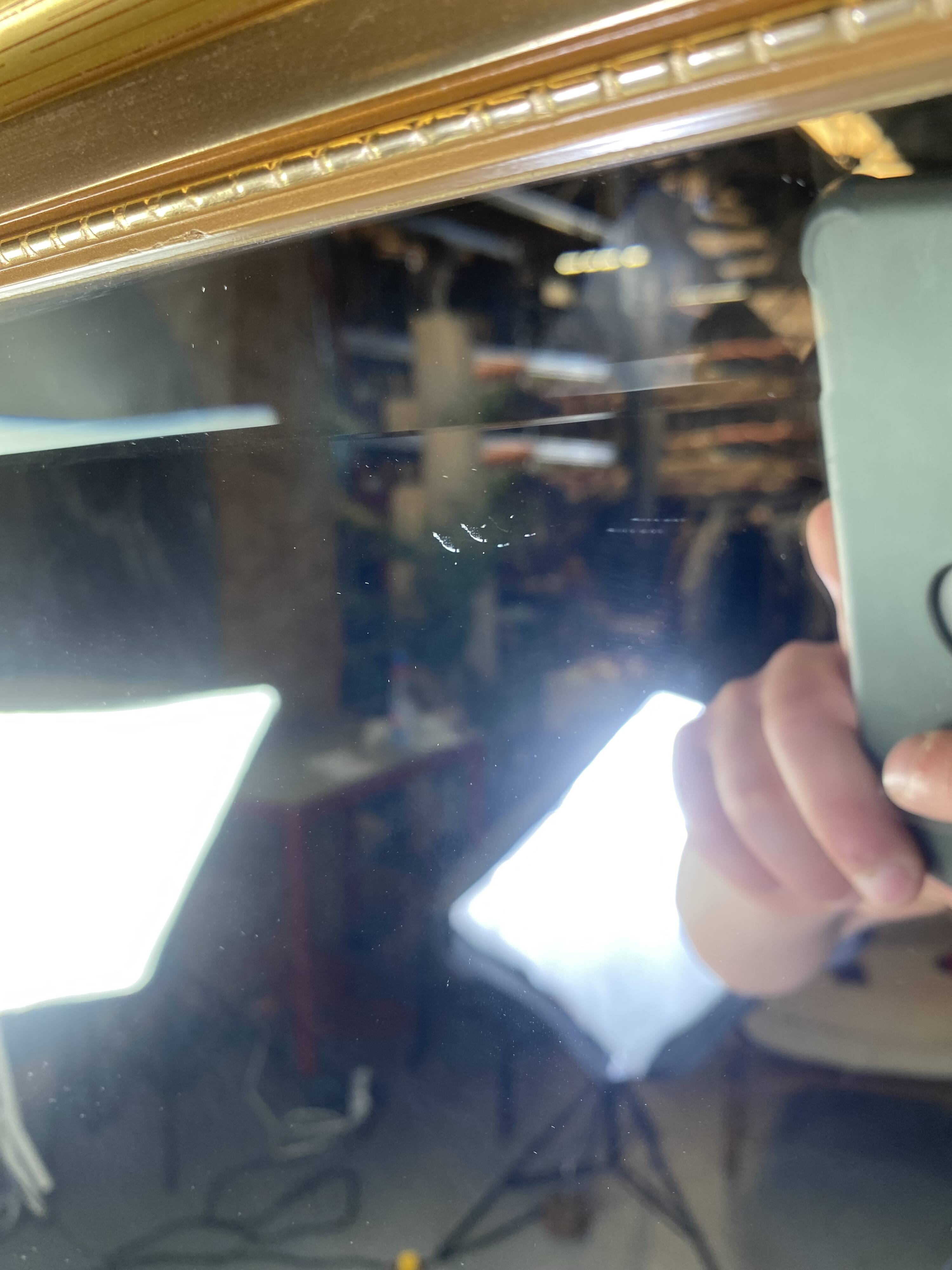 Gold Beveled Mirror