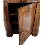 Armoire d’angle antique de l’Allemagne du Nord dans l’Empire tardif en acajou poli