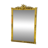 Large 19th Century Gilded Stucco Mirror