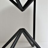 Yellow and black metal stool design 90s