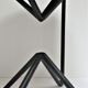 Yellow and black metal stool design 90s