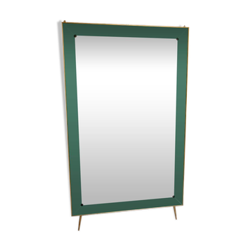 Miroir sur pied italien par Cristal Art, Italie 1950s