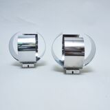 Pair of chrome sconces 70