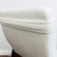Pair of white boucle gfm 64 high back armchairs by edmund homa, 1960s